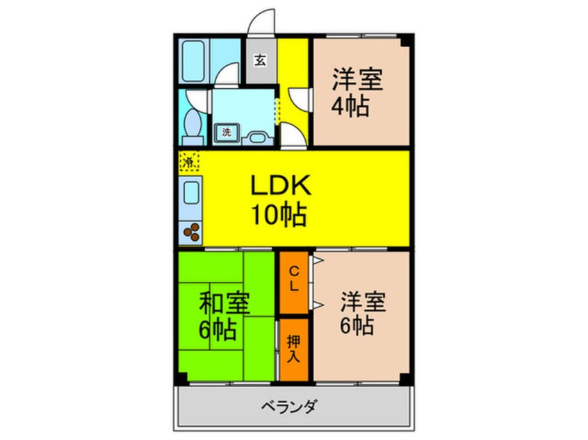 間取図 グリ－ンパレス千里中央Ｂ棟