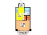 南芥川パ－クサイドマンション 1Kの間取り