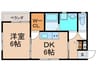 ハイツHYC 1DKの間取り