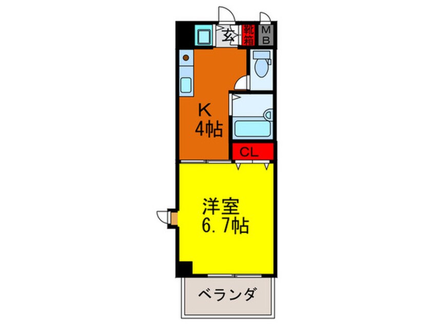 間取図 プリムコート深江橋