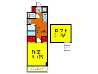 間取図 プリムコート深江橋