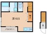 プリッ２御崎 1Rの間取り