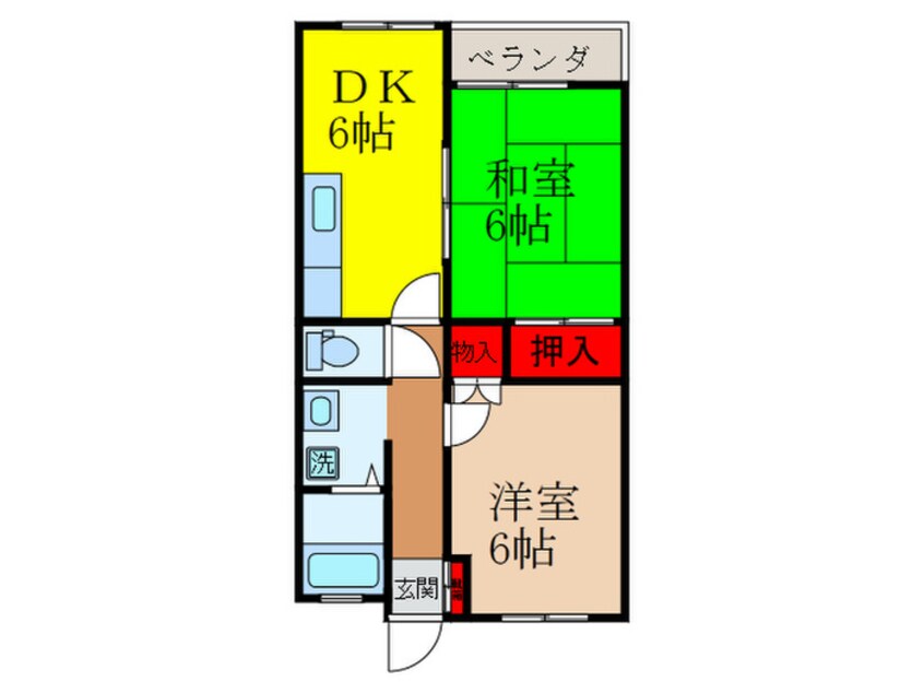 間取図 ＦＫハイツ桃園