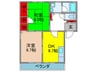 ヴィオレ参番館 2DKの間取り