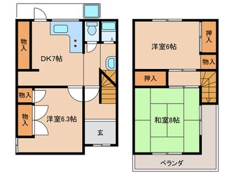 間取図 河合　貸戸建