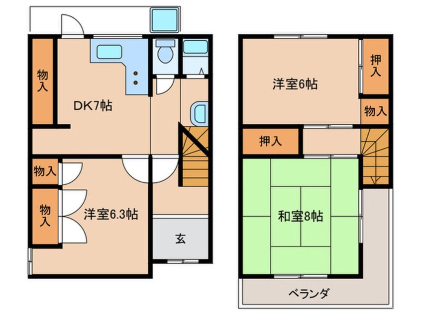 間取図 河合　貸戸建