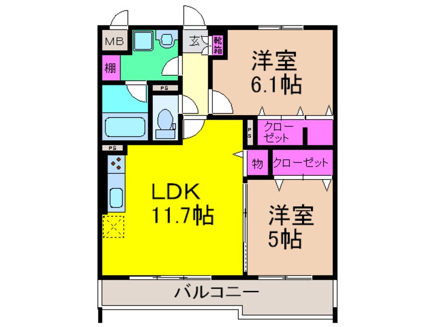 間取図 メゾン・ハナミズキ豊中