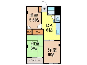 間取図 夙川第３コーポラス(512)