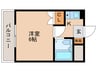 パークサイド別府 1Kの間取り