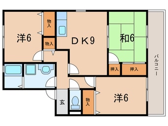 間取図 アルパポンテ一番館(A)