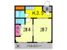大宝枚岡グリーンヒルズ 2Kの間取り