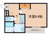 フジパレス尼崎東園田Ⅴ番館 1Kの間取り