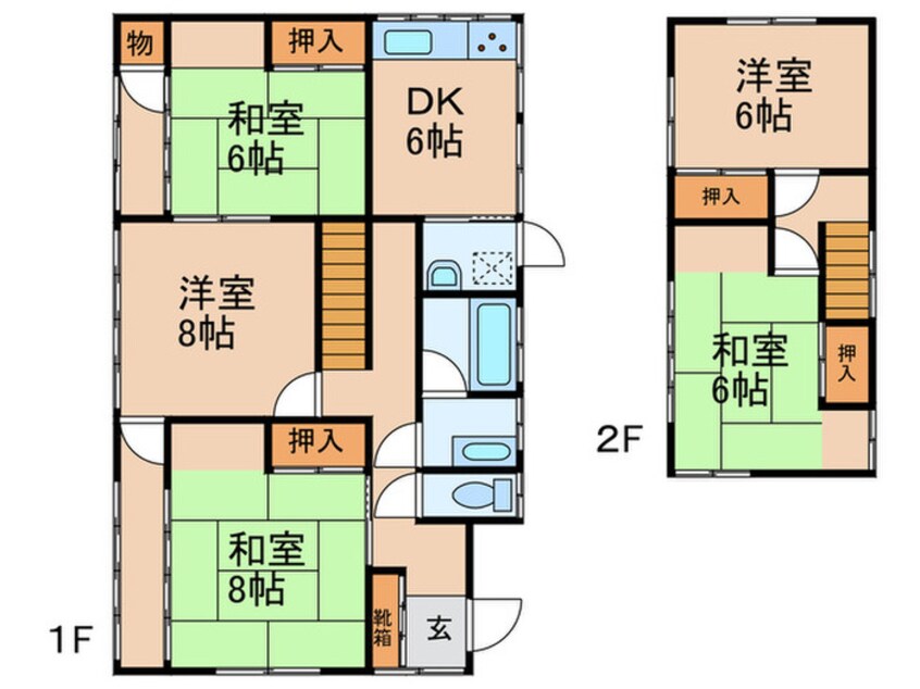 間取図 城山町貸家