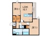 La Maison林崎 2LDKの間取り