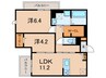 La Maison林崎 2LDKの間取り