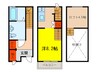 クラブメゾン川西中央 1Rの間取り