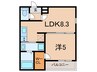 フジパレス小松南町 1LDKの間取り