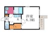 コンツェルト御所東 1Kの間取り