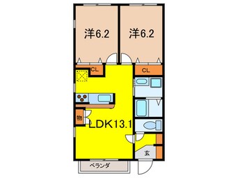 間取図 ローズヴィラ甲東園