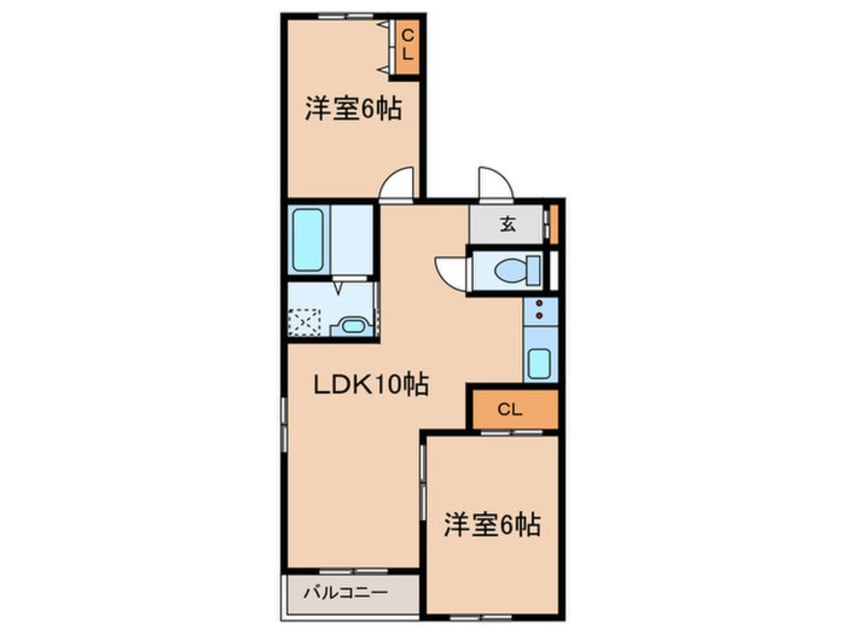 間取図 ＮＡＮＩＷＡ６