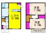 メゾンプレミアム 2LDKの間取り