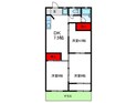 マンション雲雀丘(102)の間取図