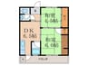 赤澤マンション 2DKの間取り