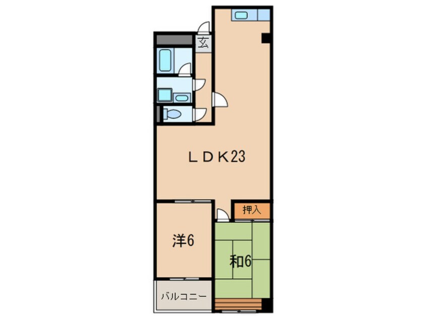 間取図 ブリ－ジェ朝日ヶ丘