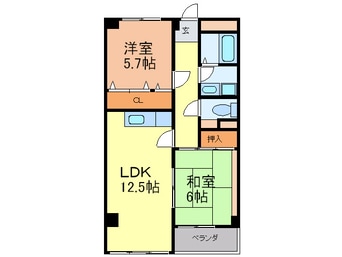 間取図 ブリ－ジェ朝日ヶ丘