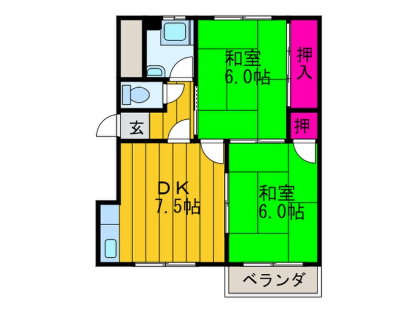 間取図 朝日コーポ