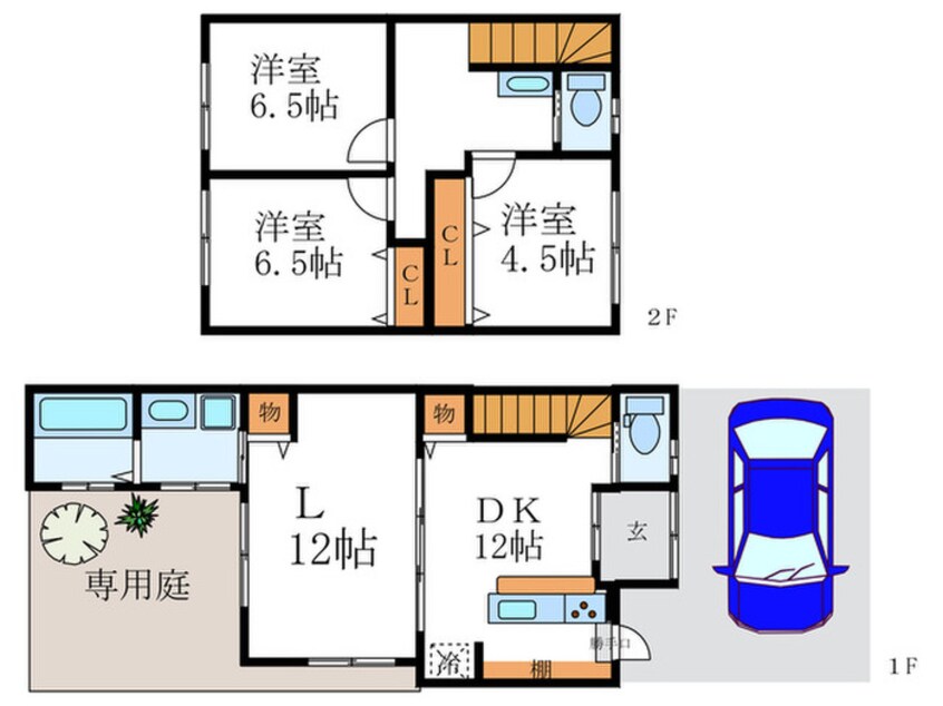 間取図 十二坊町貸家