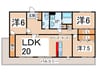 カーサ山城 3LDKの間取り
