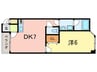 コルネット 1DKの間取り