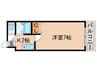 プリオール京都 1Kの間取り