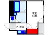 サンガ刀根山 1Kの間取り