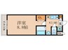 カサコモ－ダ東野 1Kの間取り