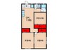 マンション雲雀丘(301) 3DKの間取り