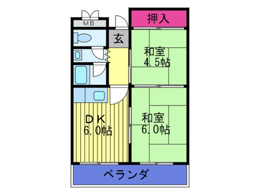 間取図 オレンジマンション