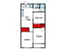 マンション雲雀丘(303) 3DKの間取り