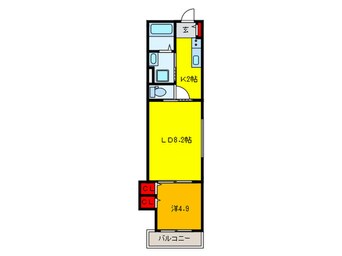 間取図 Glanpia Court放出東