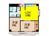 メゾンドくれえる 2LDKの間取り