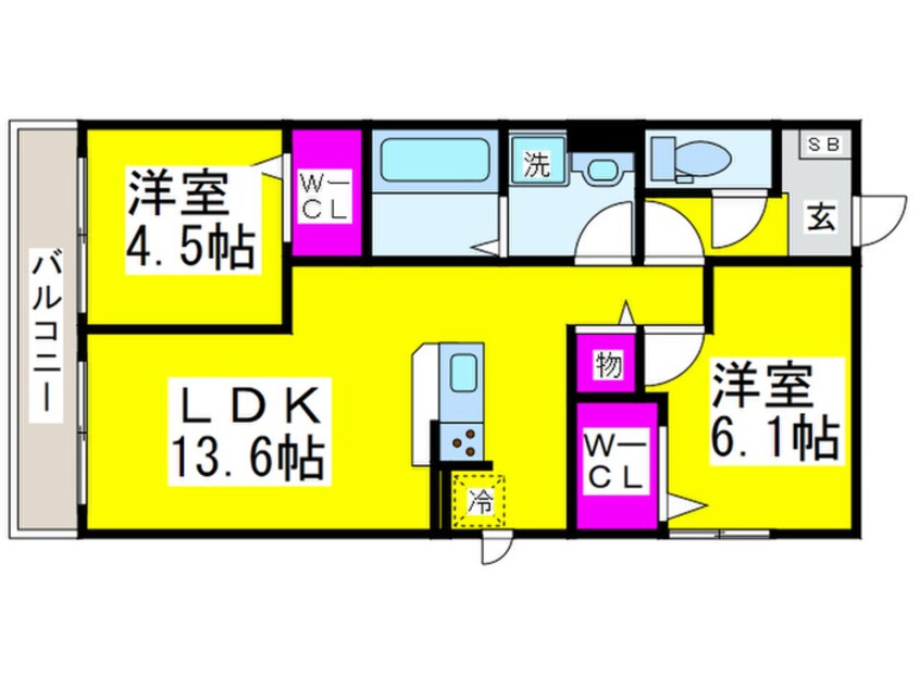 間取図 フェニーチェ浜寺