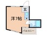 ハイツアルペン 伊丹 1Rの間取り