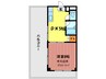 バレイシティ 1DKの間取り