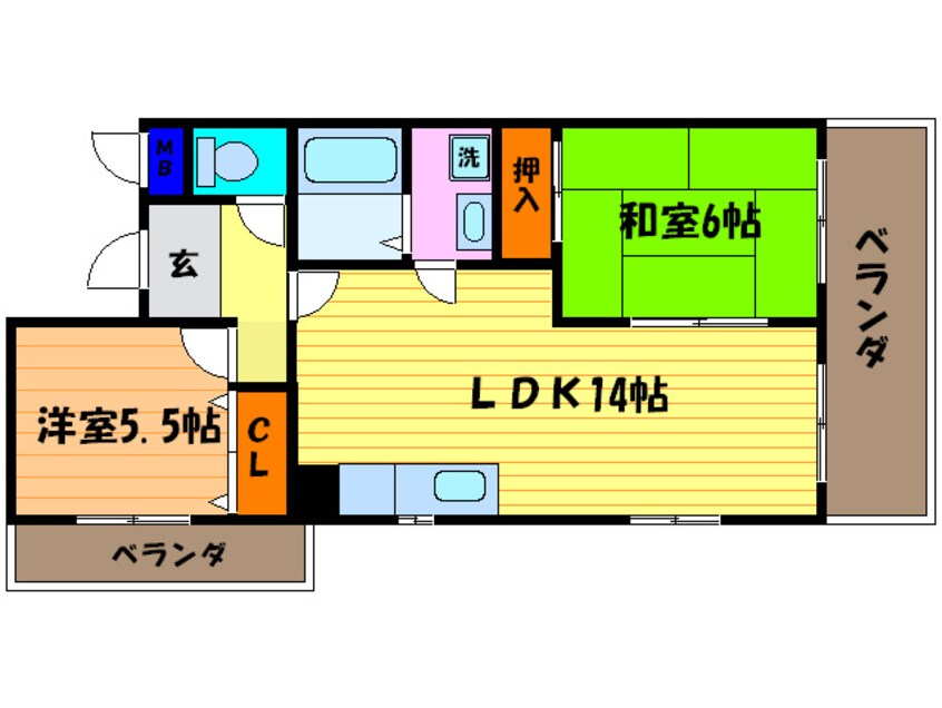 間取図 ルミエ－ル泉