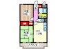 リベラルパレス城東Ｂ棟 2DKの間取り