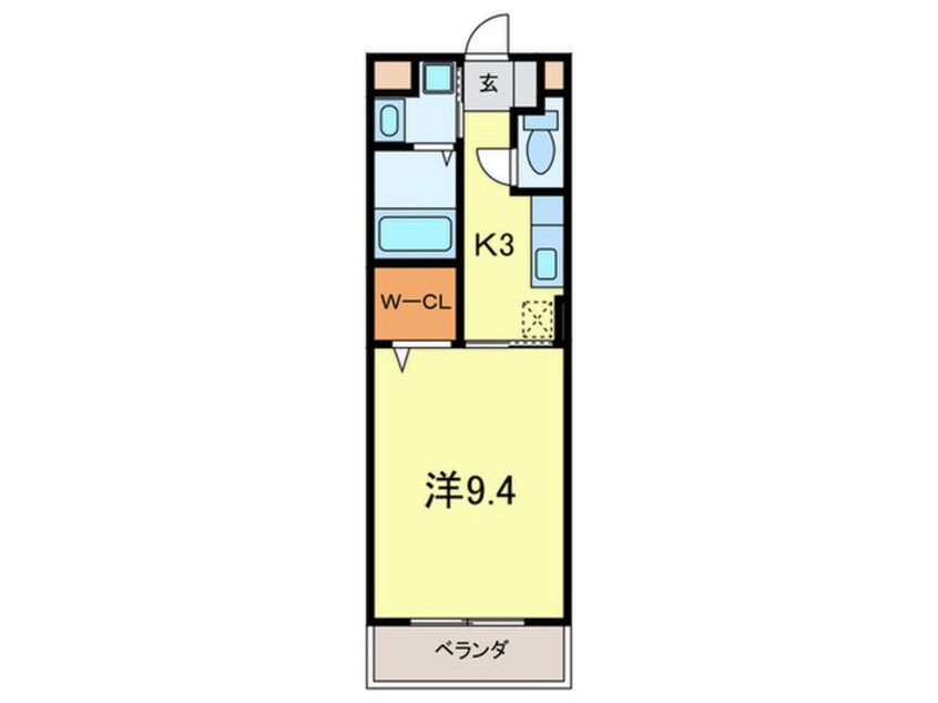 間取図 コンフィ－ルド門戸