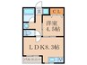 ベンリーナ・ココ 1LDKの間取り