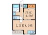 ベンリーナ・ココ 1LDKの間取り