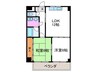 ノアコート森田 2LDKの間取り